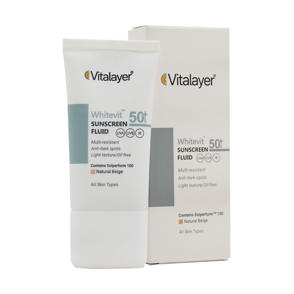ویتالیر فلوئید ضد آفتاب ضد لک وایت ویت SPF50